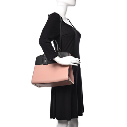 Louis Vuitton Calfskin City Steamer MM Magnolia Black 2 of 14