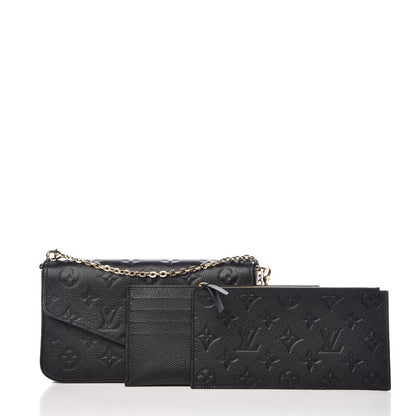 Louis Vuitton Empreinte Pochette Felicie Chain Wallet Black 3 of 11