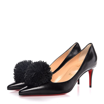 Christian Louboutin Shiny Nappa Konstantina 70 Pumps 37 Black 3 of 8