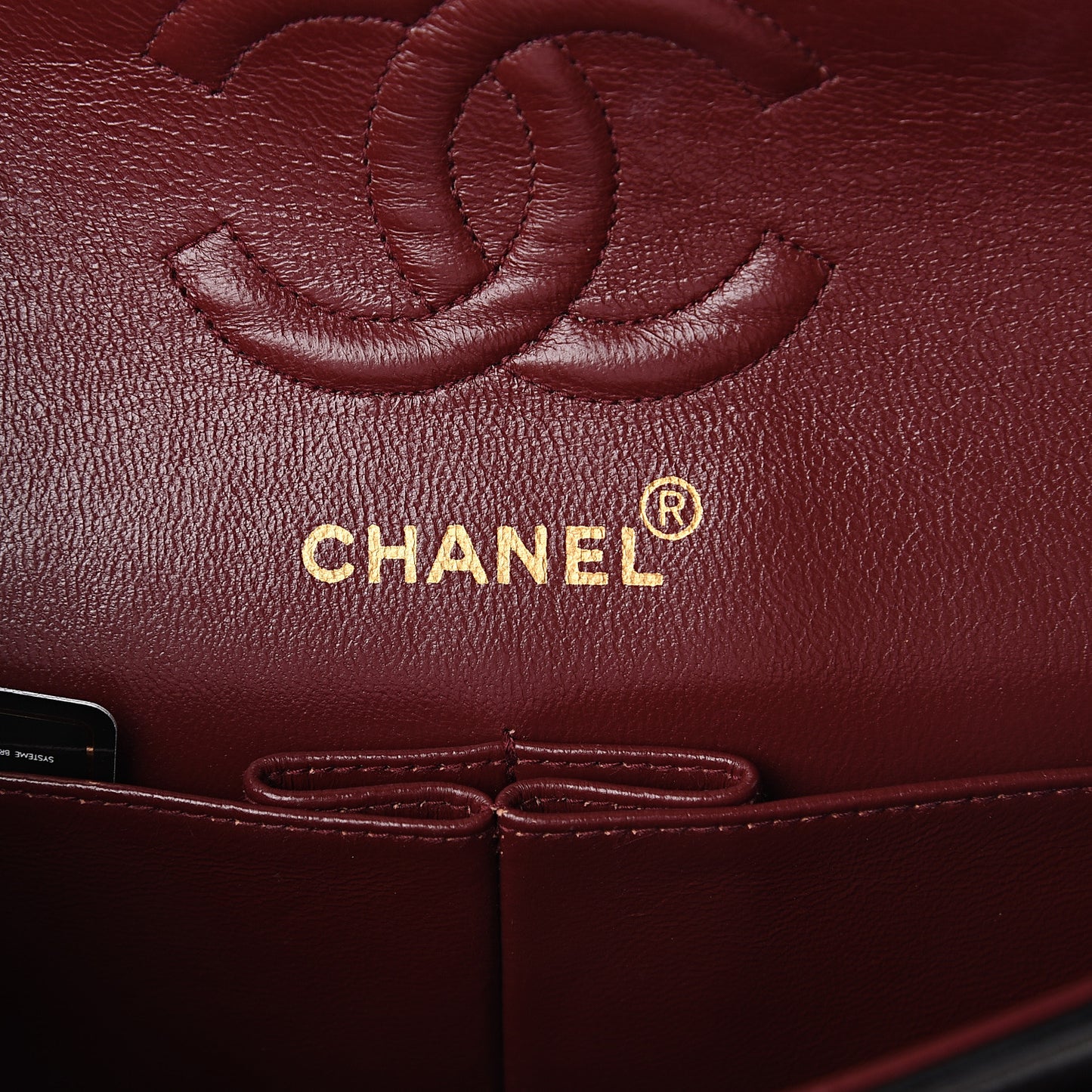 Lambskin Quilted Small Double Flap Black