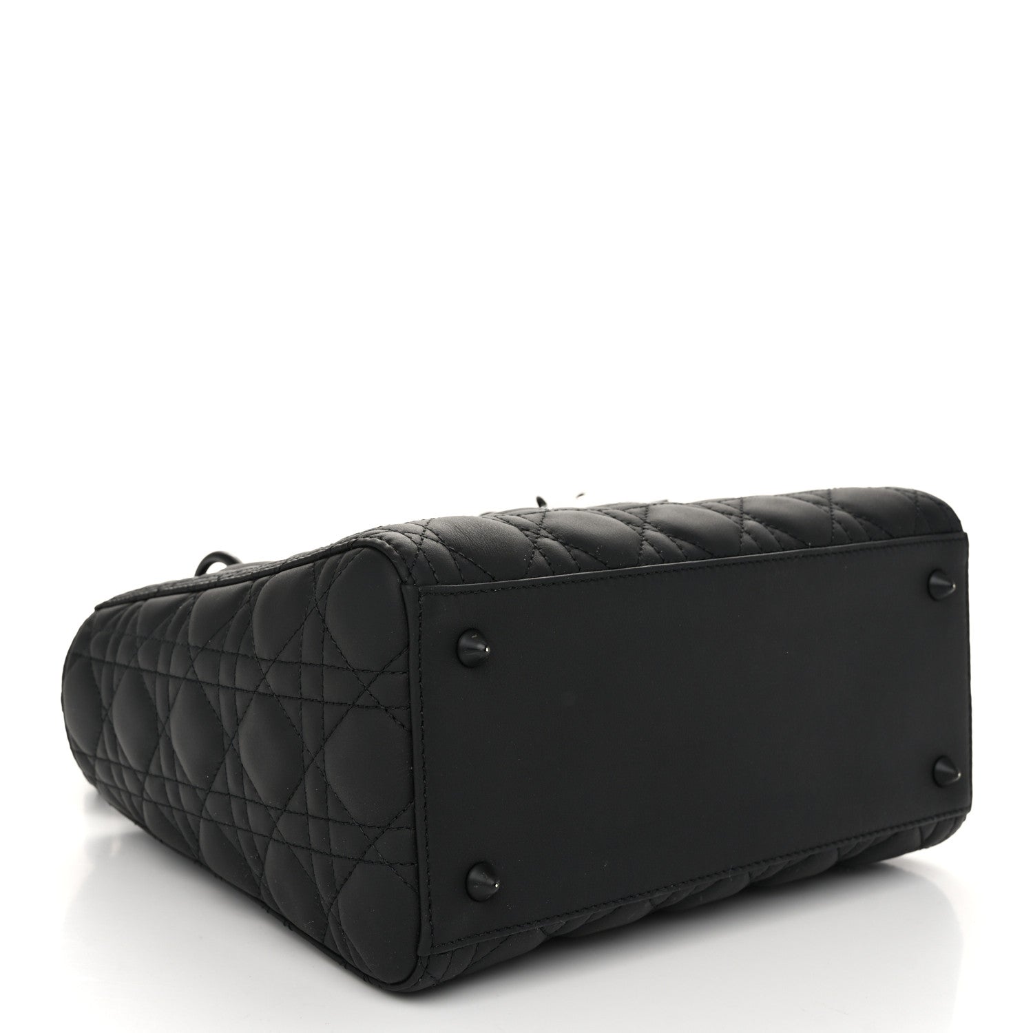 Christian Dior Ultra Matte Calfskin Cannage Medium Lady Dior Black 4 of 10