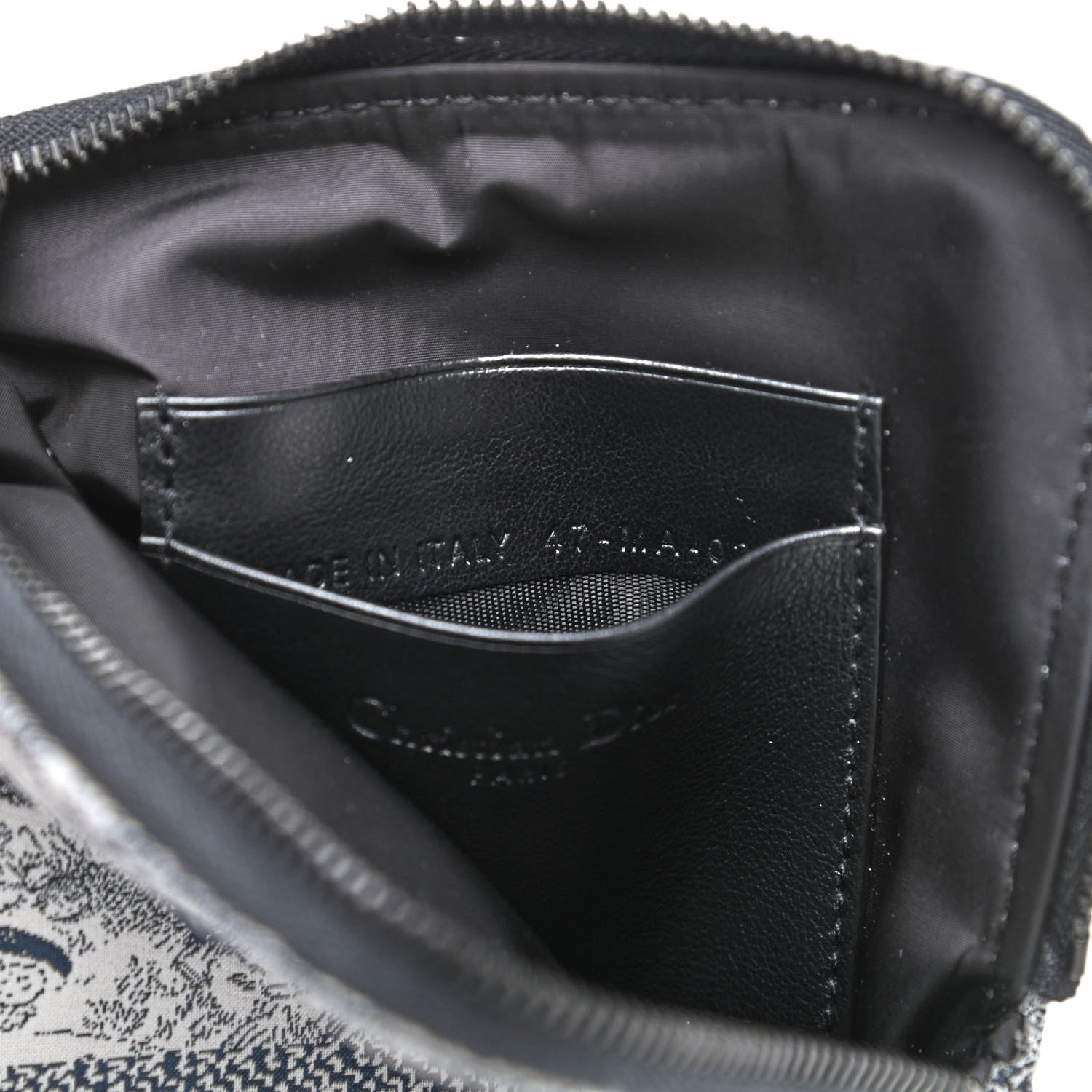 Christian Dior Technical Fabric Embroidered Toile De Jouy DiorTravel Multifunction Pouch Blue 7 of 7