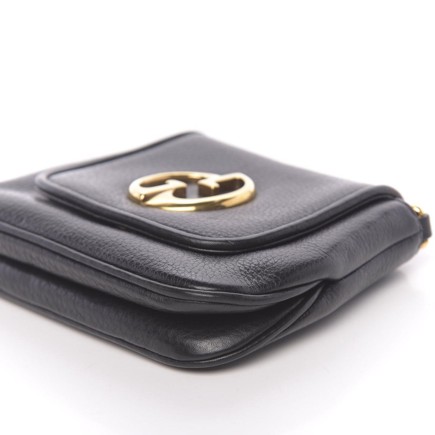 Pebbled Calfskin Small 1973 Chain Shoulder Bag Black