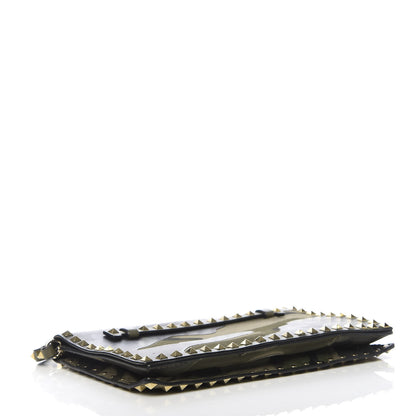 Valentino Garavani Nappa Canvas Camouflage Rockstud Wristlet Clutch Army Green 4 of 8