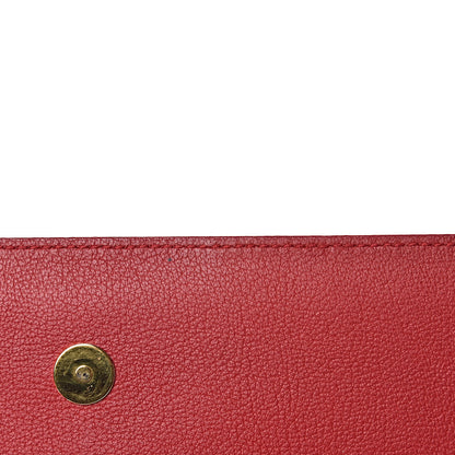 Saint Laurent Calfskin Monogram Large Belle De Jour Clutch Red 8 of 10