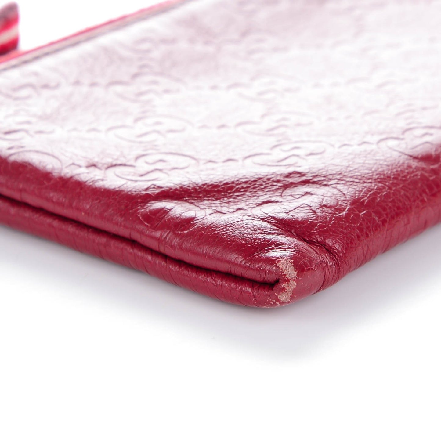 Guccissima Web Zip Around Wallet Red
