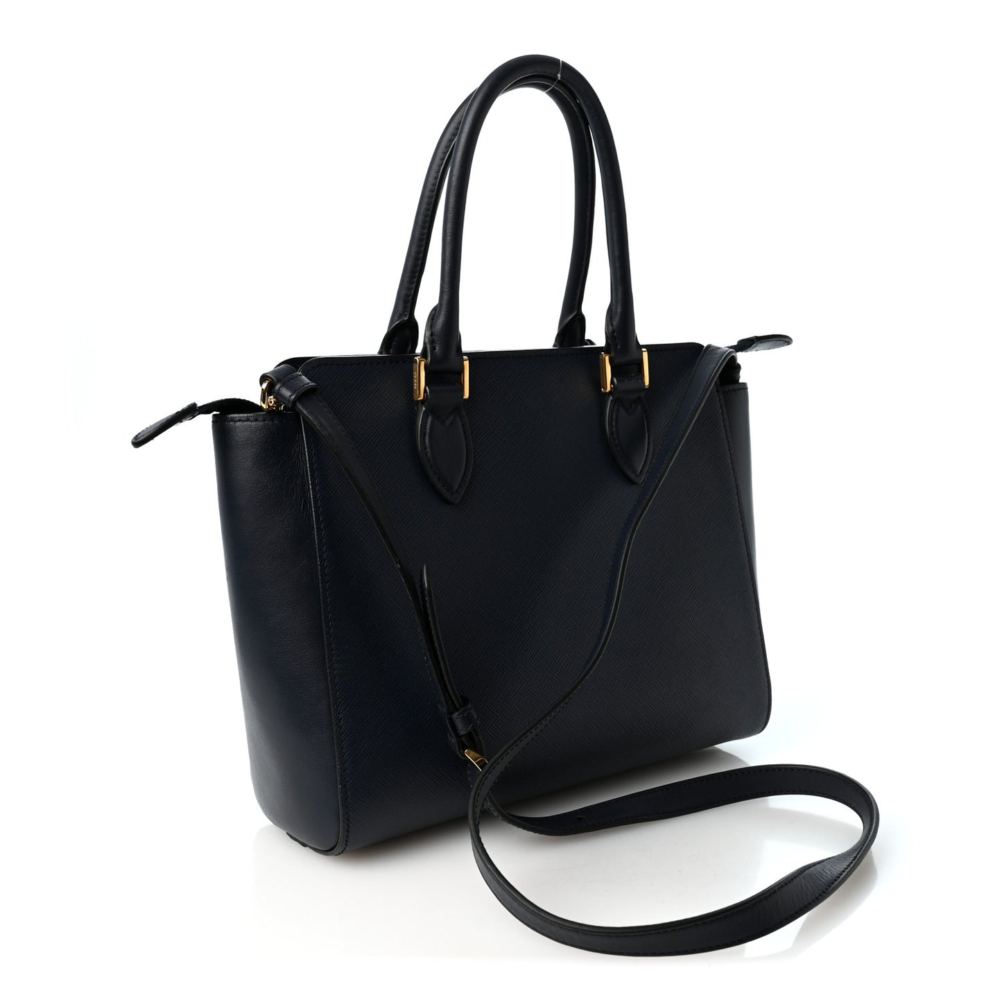 Saffiano Soft Calfskin Small Zippered Tote Baltico