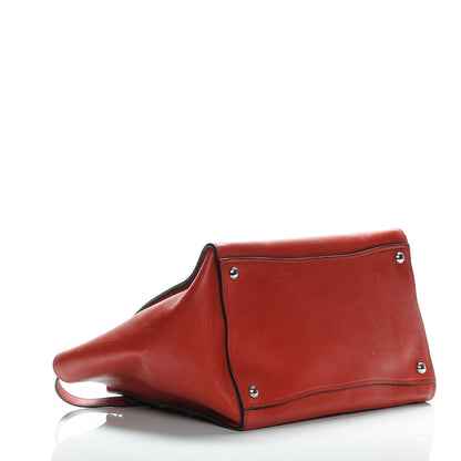 Prada Glace Calf Twin Pocket Tote Fuoco 4 of 8