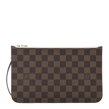 Louis Vuitton Damier Ebene Neverfull MM GM Pochette Rose Ballerine 1 of 8