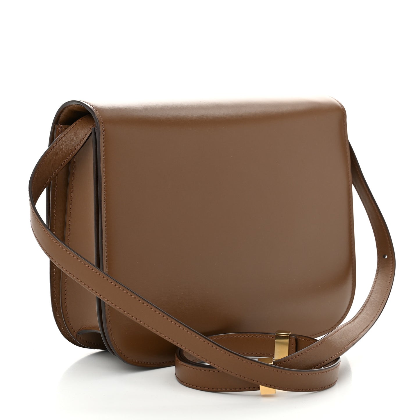Box Calfskin Medium Classic Box Flap Bag Camel