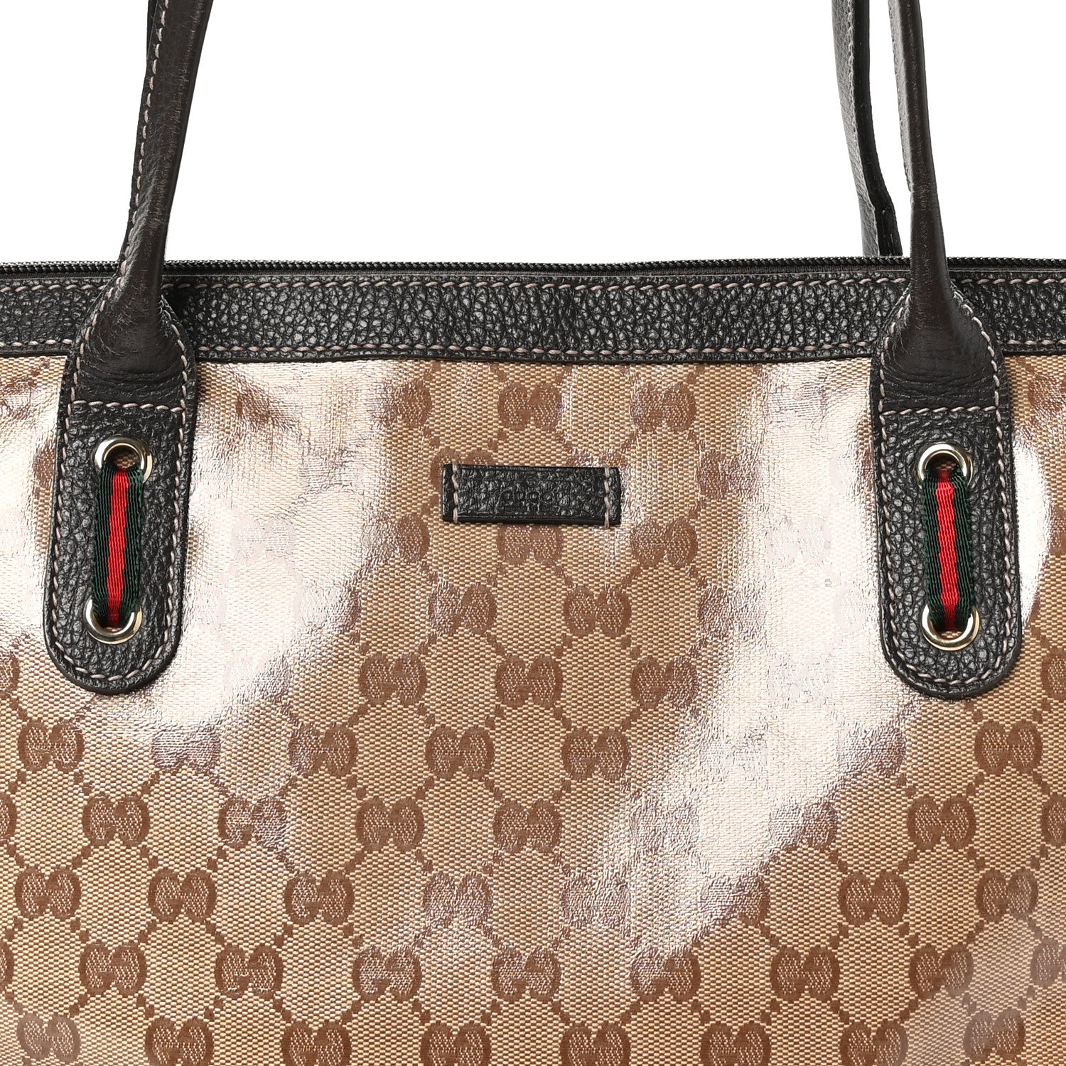 Gucci Crystal Monogram Medium Princy Tote Dark Brown 9 of 11