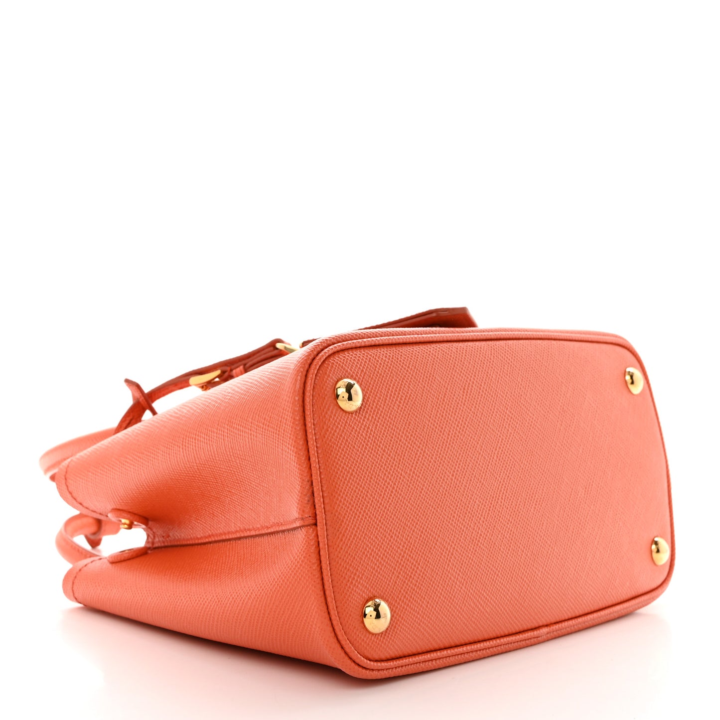 Saffiano Cuir Mini Double Bag Papaya