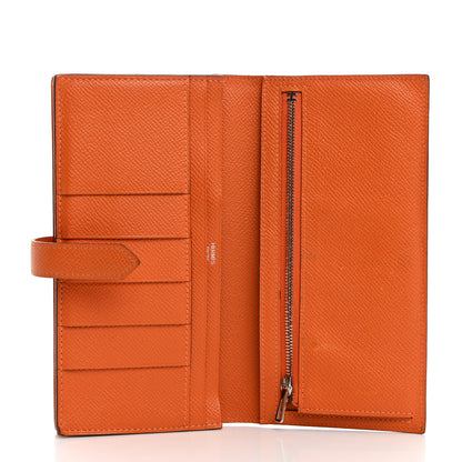 Hermes Epsom Bearn Gusset Wallet Orange 5 of 10