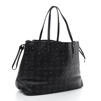 MCM Visetos Large Liz Reversible Shopper Tote Black 5 of 15