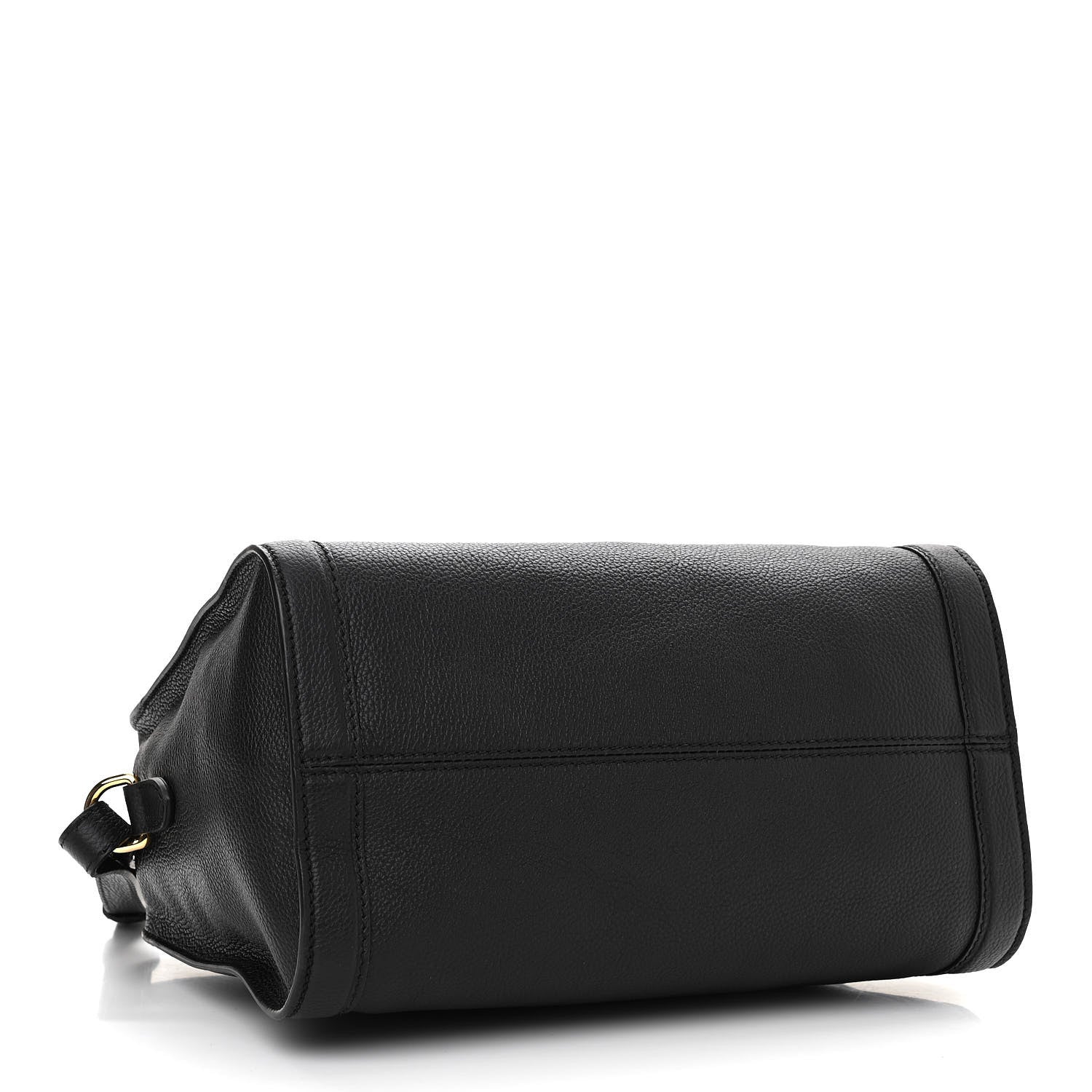 Alexander McQueen Pebbled Calfskin Small Skull Padlock Zip Around Tote Black 4 of 10