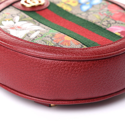 Gucci GG Supreme Monogram Web Flora Mini Ophidia Round Backpack Red 8 of 11