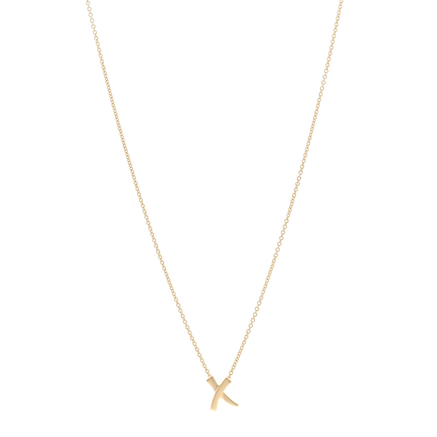 18K Yellow Gold Mini Paloma Picasso Graffiti X Pendant Necklace