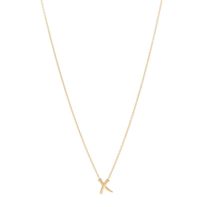 Tiffany 18K Yellow Gold Mini Paloma Picasso Graffiti X Pendant Necklace 1 of 4