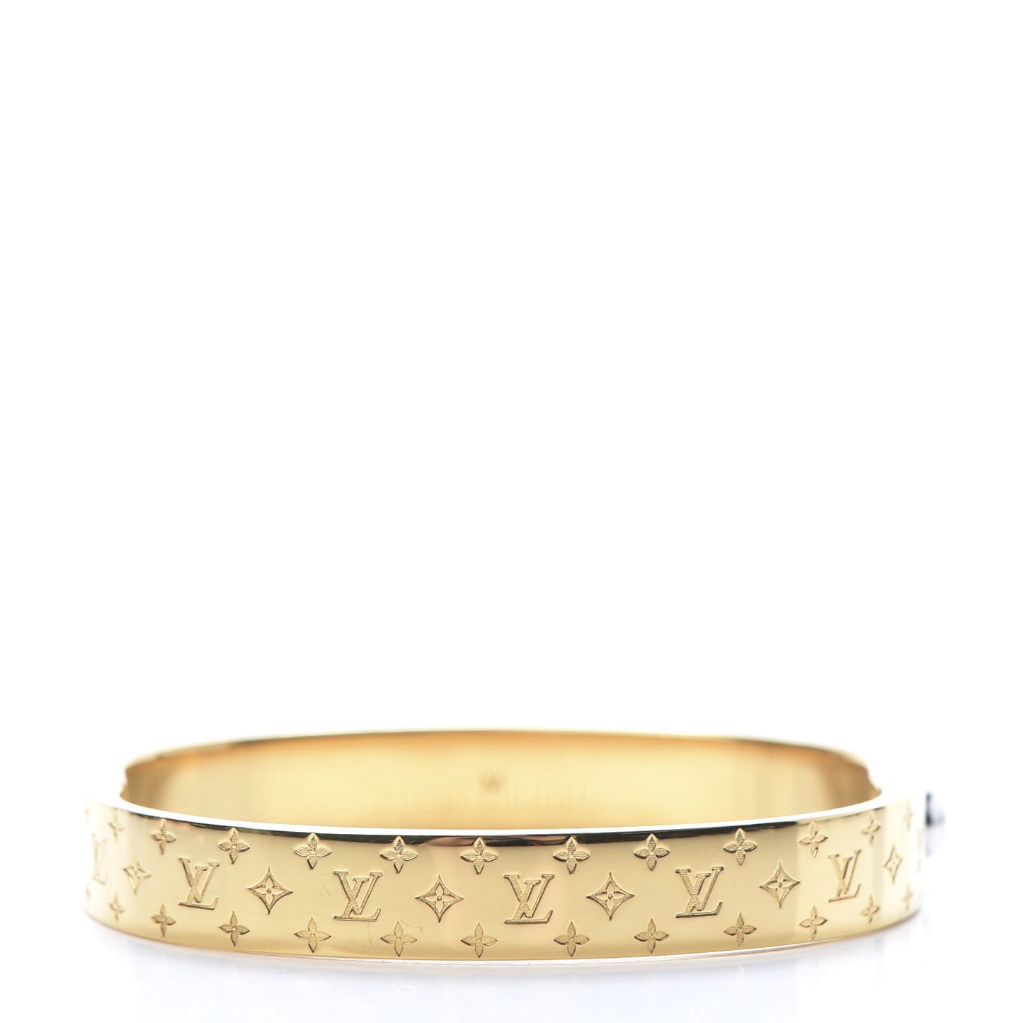 Brass Monogram Nanogram Cuff M Gold