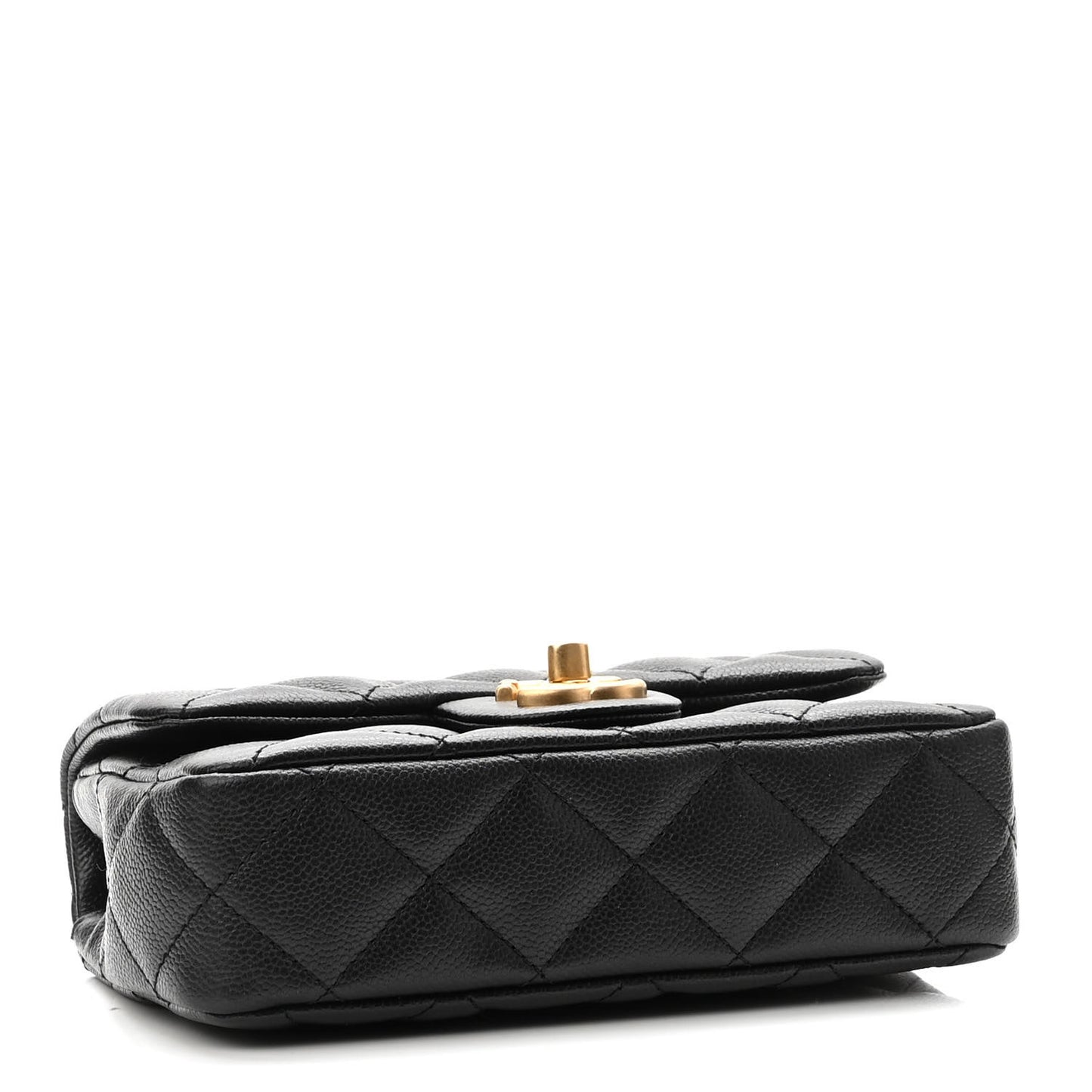 Caviar Quilted Mini Sweetheart Rectangular Flap Black
