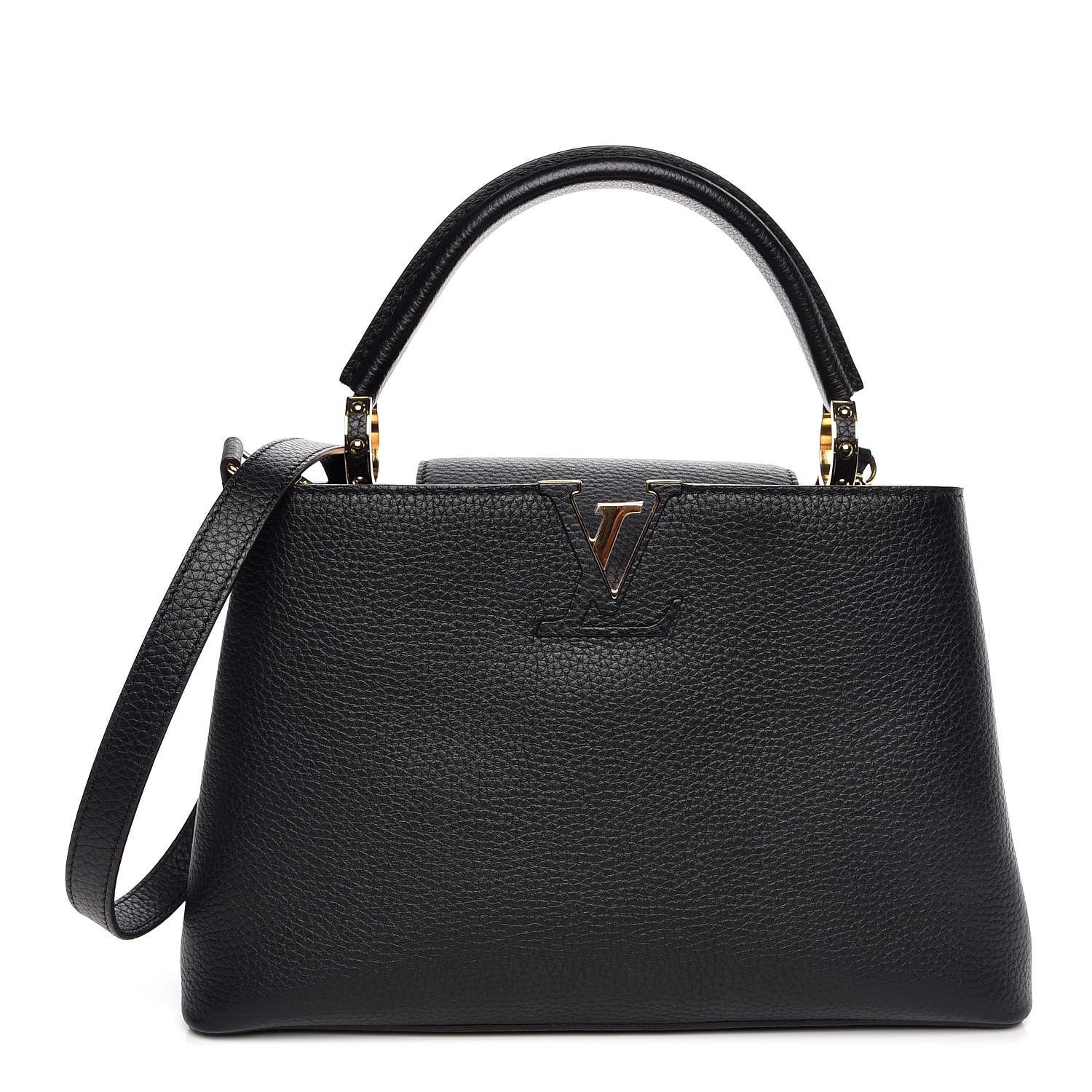 Louis Vuitton Taurillon Capucines PM Black 1 of 8