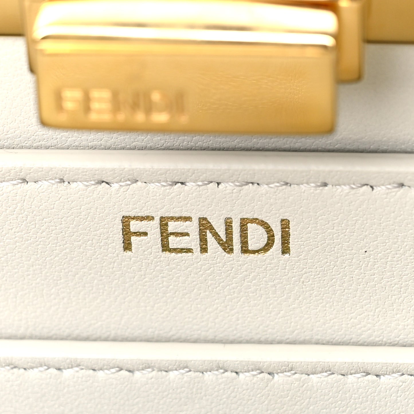 Vitello Seta Shiny Nappa Small Peekaboo I SEE U Satchel Wasabi White