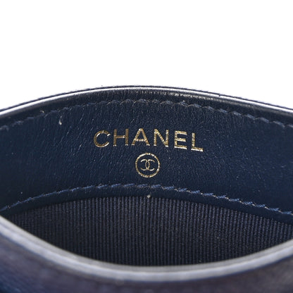 Chanel Caviar Quilted Crystal Card Holder Blue 6 of 8