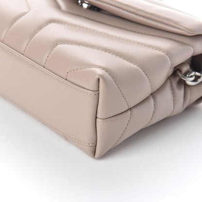 Saint Laurent Calfskin Y Quilted Monogram Toy Loulou Satchel Light Natural 9 of 10