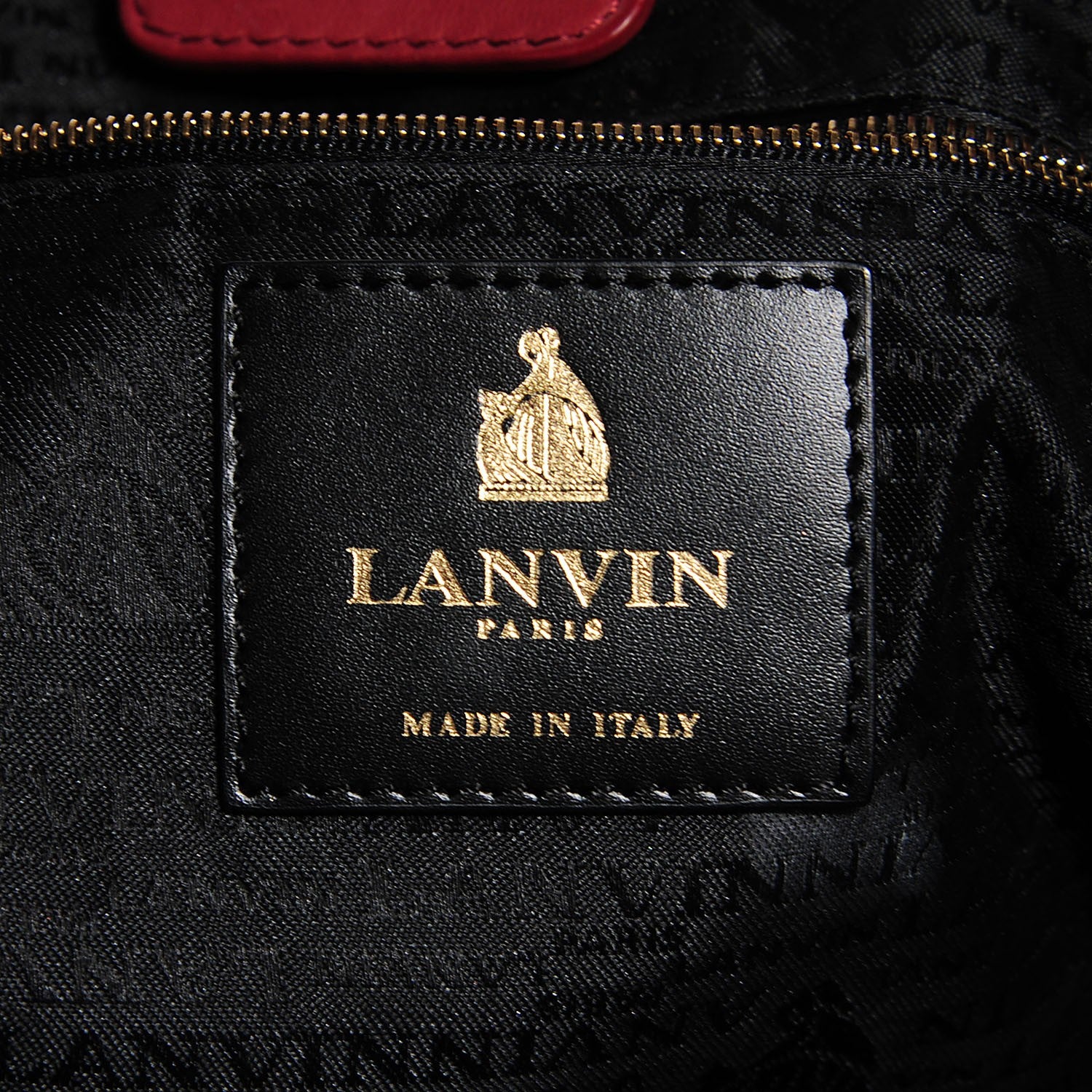 Lanvin Lambskin Quilted Amalia Cabas Tote Cherry 6 of 6