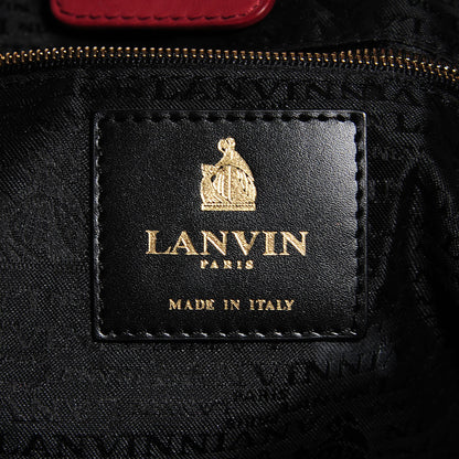 Lanvin Lambskin Quilted Amalia Cabas Tote Cherry 6 of 6