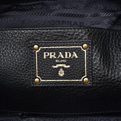 Prada Vitello Daino Tote Black 6 of 9