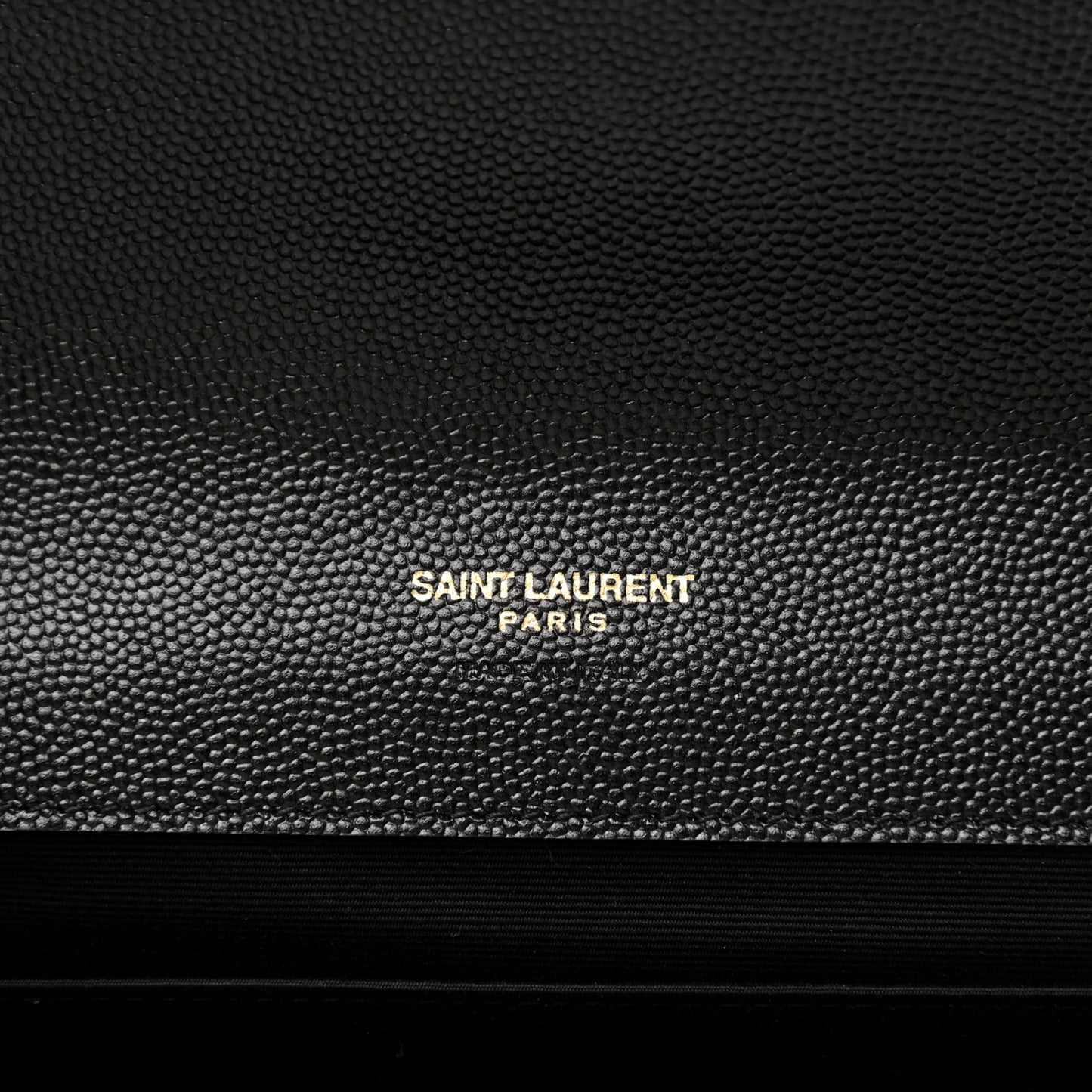 Grain De Poudre Textured Mixed Matelasse Triquilt Monogram Clutch Black