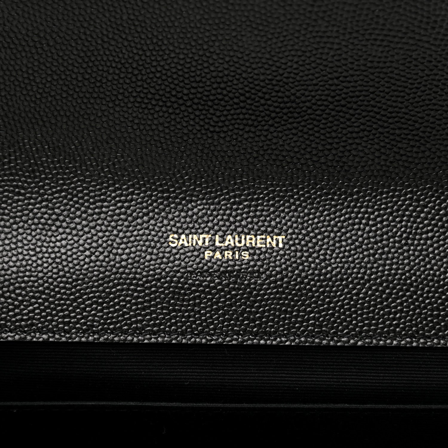 Saint Laurent Grain De Poudre Textured Mixed Matelasse Triquilt Monogram Clutch Black 7 of 8
