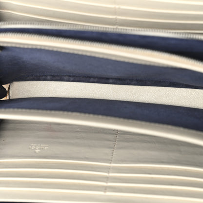 Gucci Vintage Effect Calfskin Matelasse Diagonal Torchon GG Marmont Chain Wallet Mystic White Blue Agata 5 of 16