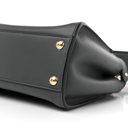 Fendi Vitello Seta Chenille FF Mini Peekaboo Iconic Satchel Anthracite Asfalto 9 of 9