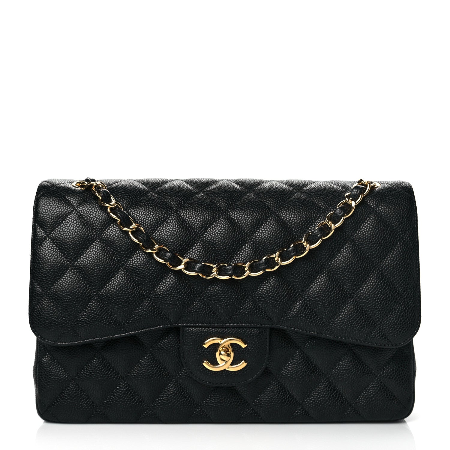 Chanel Caviar Quilted Jumbo Double Flap Black 1 of 10