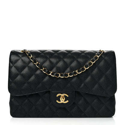 Chanel Caviar Quilted Jumbo Double Flap Black 1 of 10
