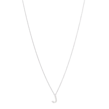 Tiffany Platinum Diamond Letters J Pendant Necklace 1 of 6