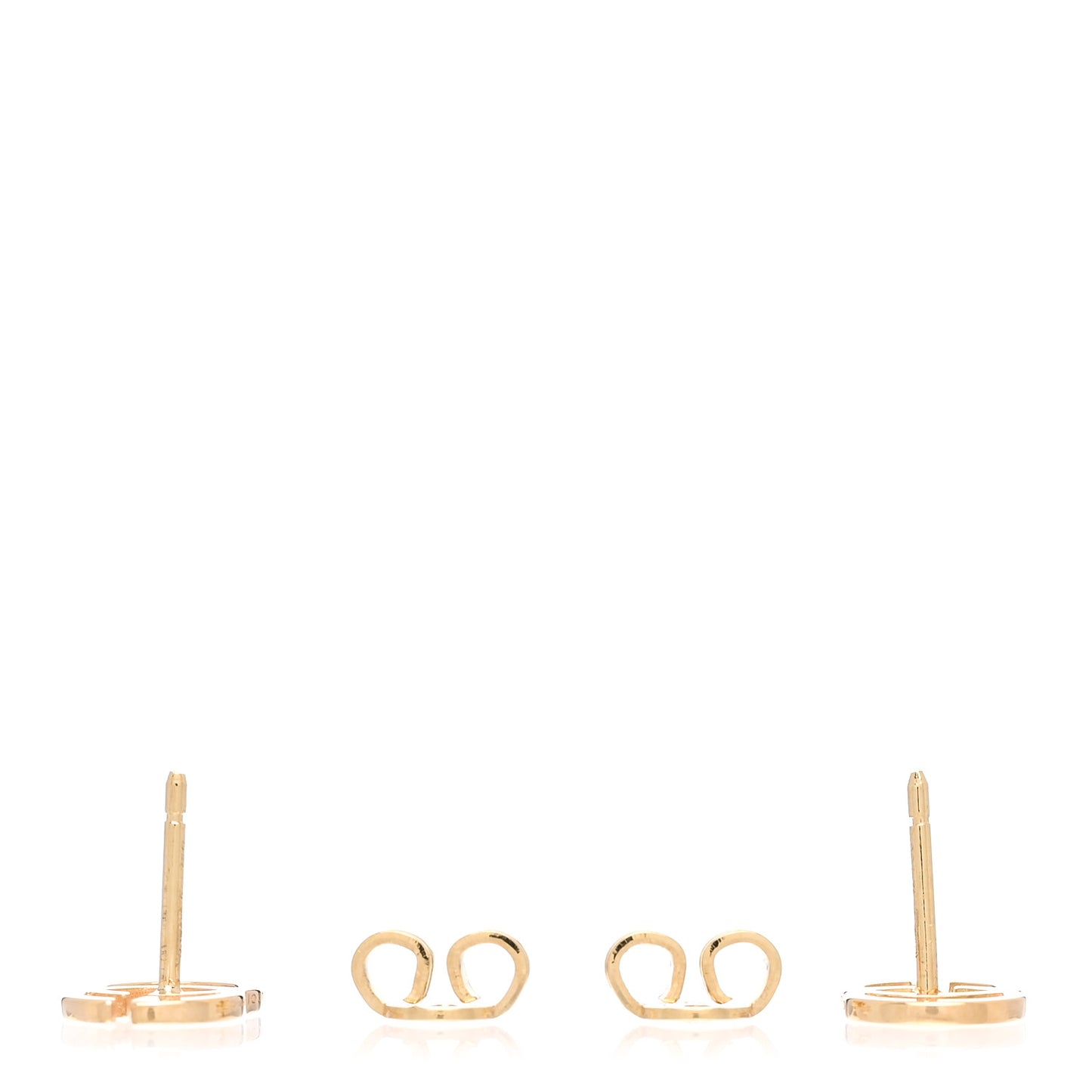 18K Yellow Gold GG Tissue Stud Earrings