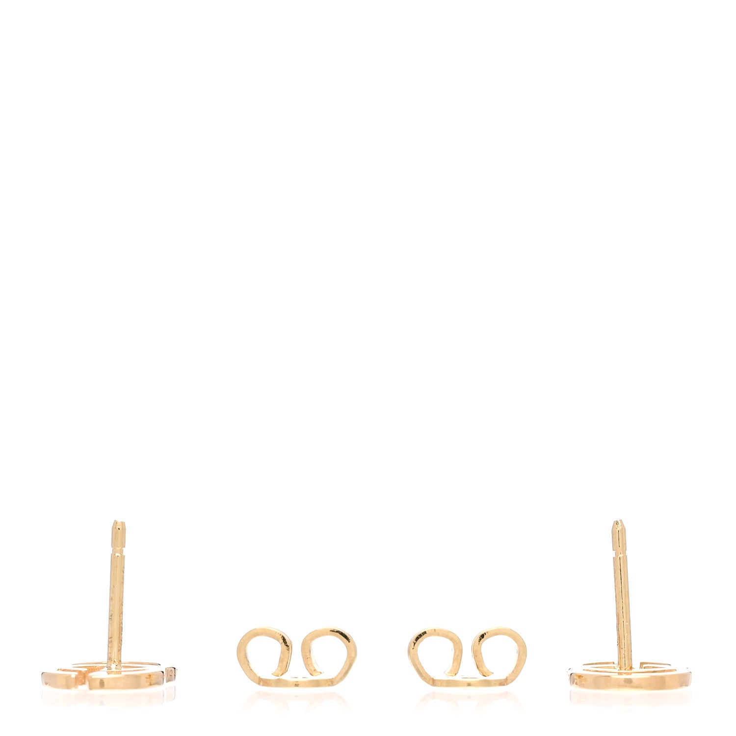 Gucci 18K Yellow Gold GG Tissue Stud Earrings 4 of 4