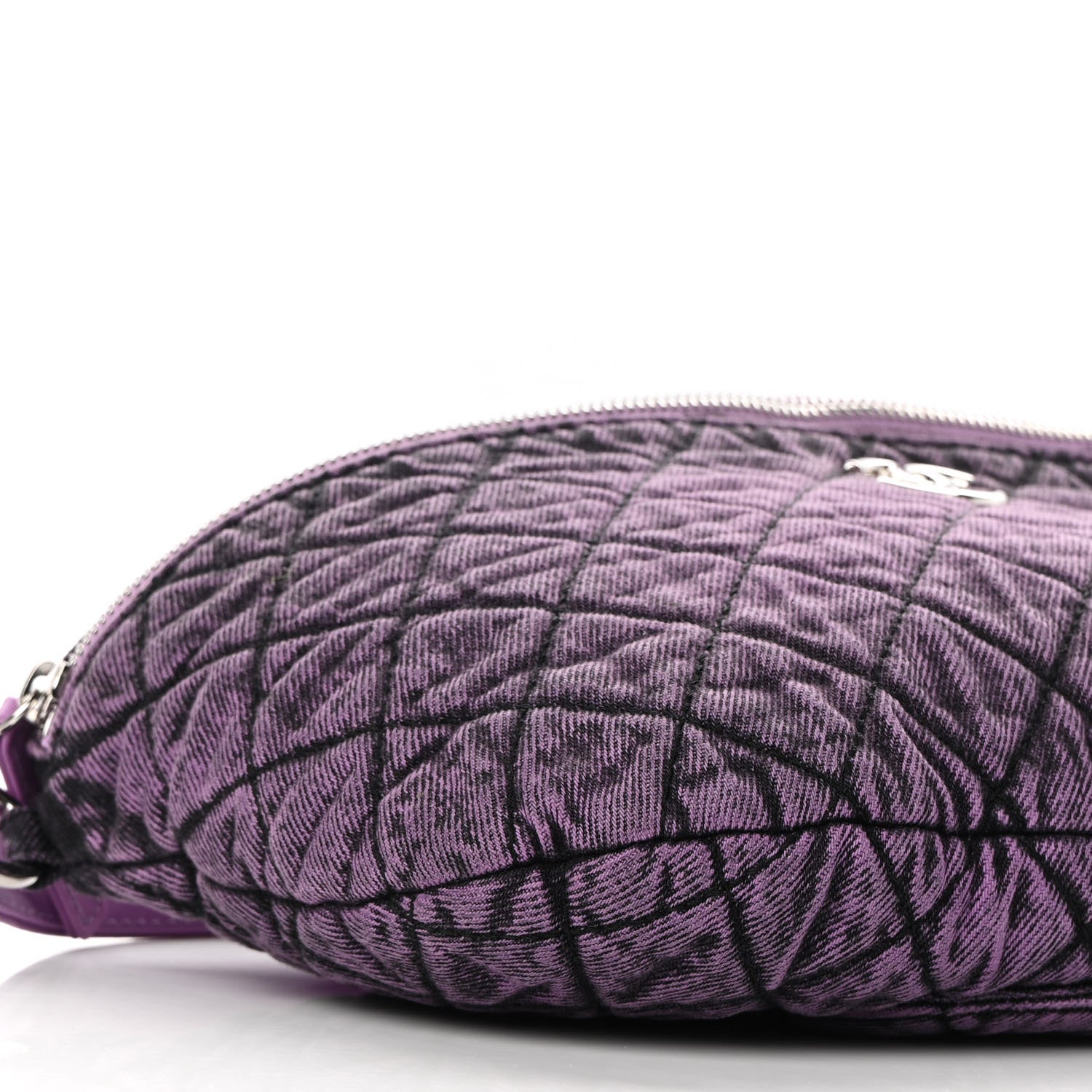 Chanel Denim Quilted Denimpression Waist Bag Purple 9 of 10