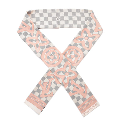 Louis Vuitton Silk Damier Azur Tahitienne Bandeau Rose Ballerine 1 of 5