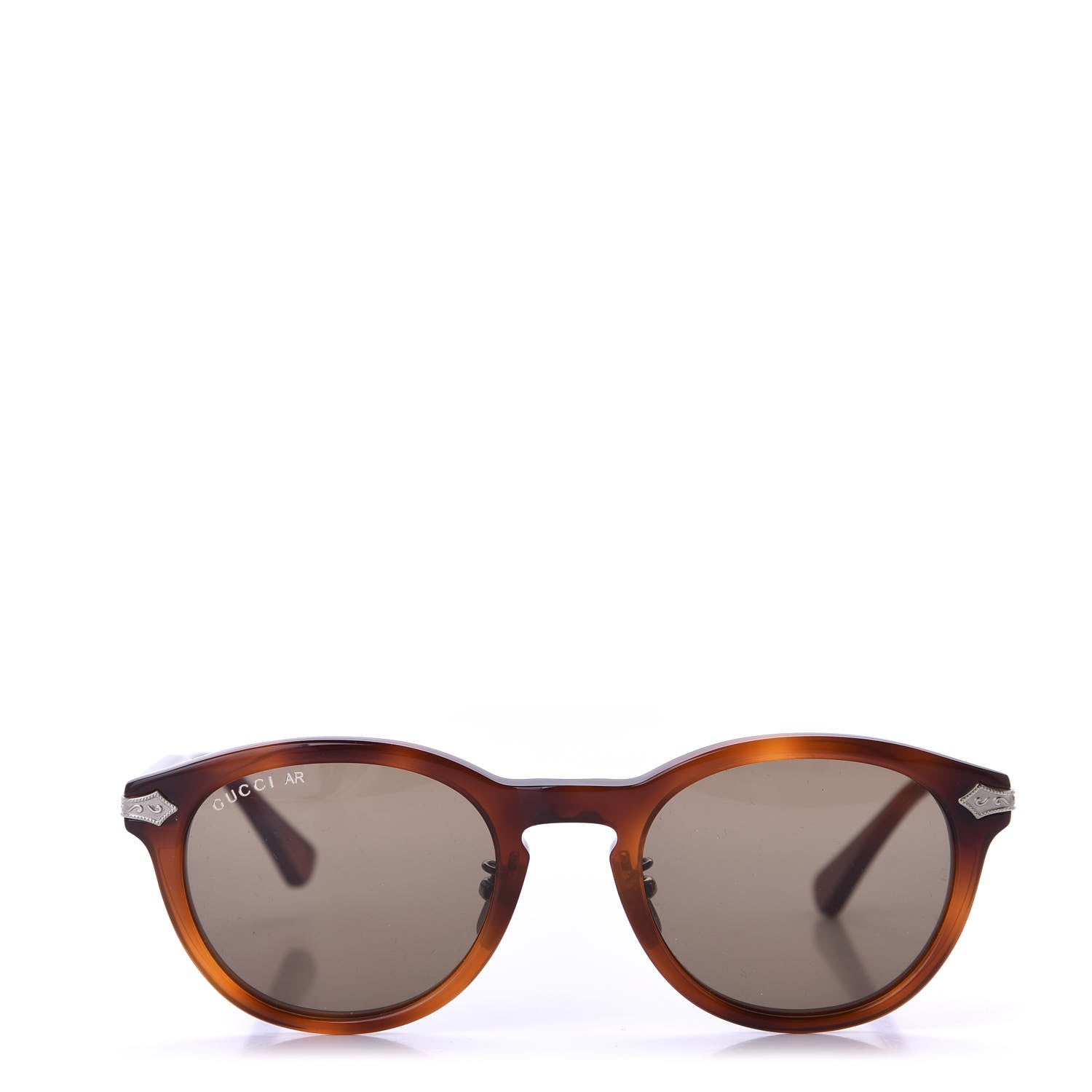 Gucci Acetate Round Metal Sunglasses GG0071S Havana 2 of 8