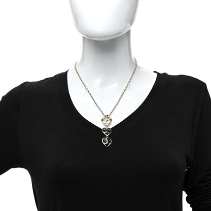 Chanel Metal CC Heart Coco In Love Drop Necklace Gold 2 of 6