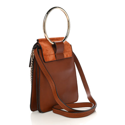 Chloe Suede Calfskin Mini Faye Bracelet Bag Tobacco 3 of 11