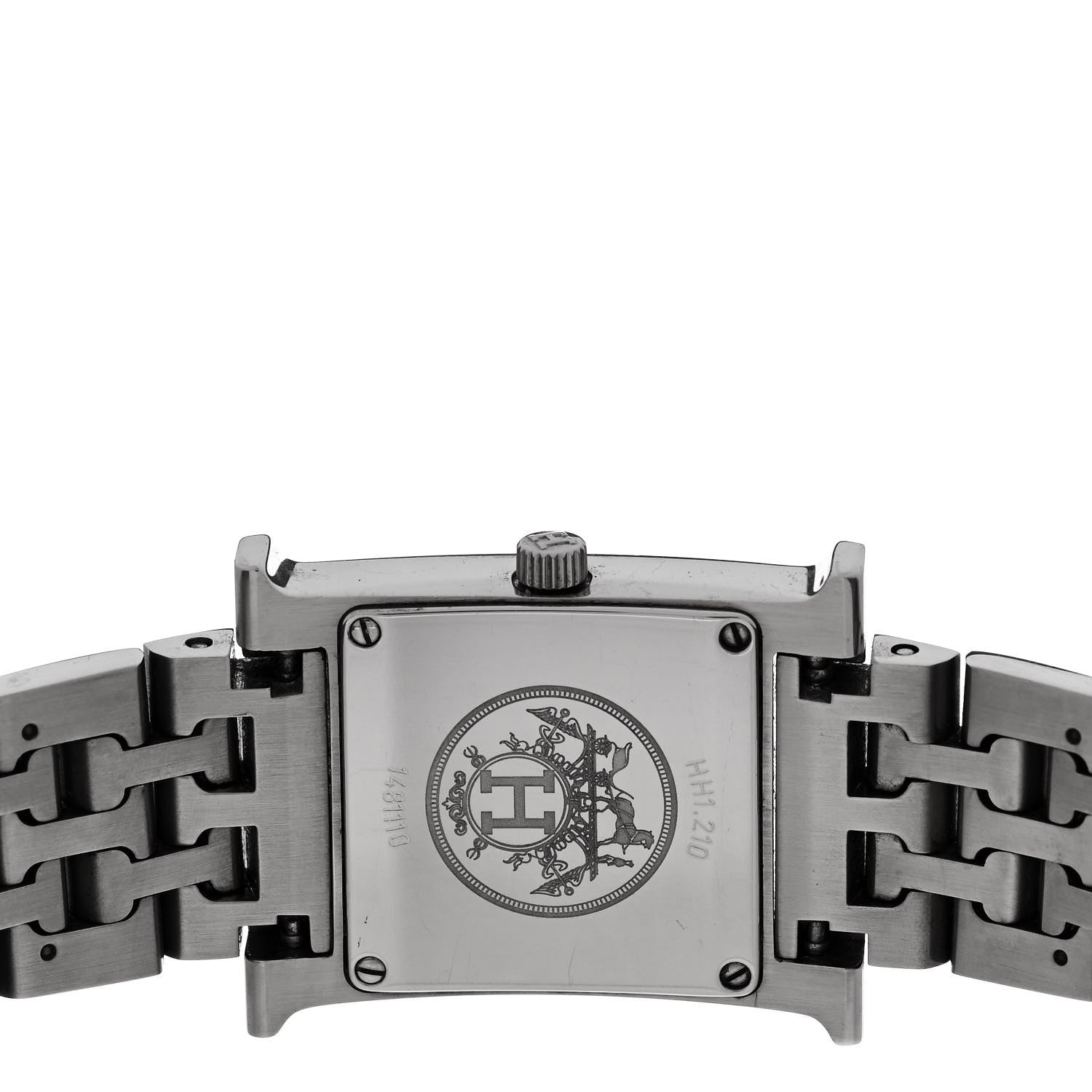 Hermes Stainless Steel 21mm Heure H Hour Quartz Watch Black 4 of 4