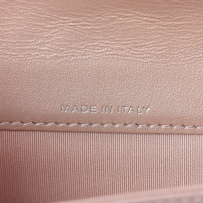 Chanel Goatskin Camellia Embossed Card Holder Wallet Light Pink 7 of 9
