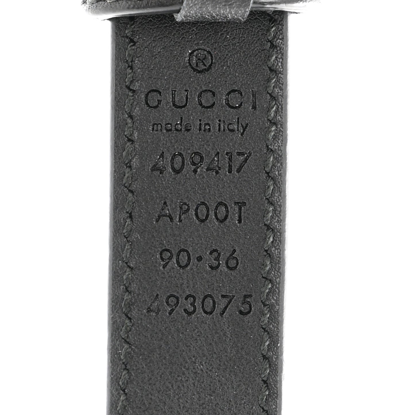 Calfskin Double G 20mm Belt 90 36 Black