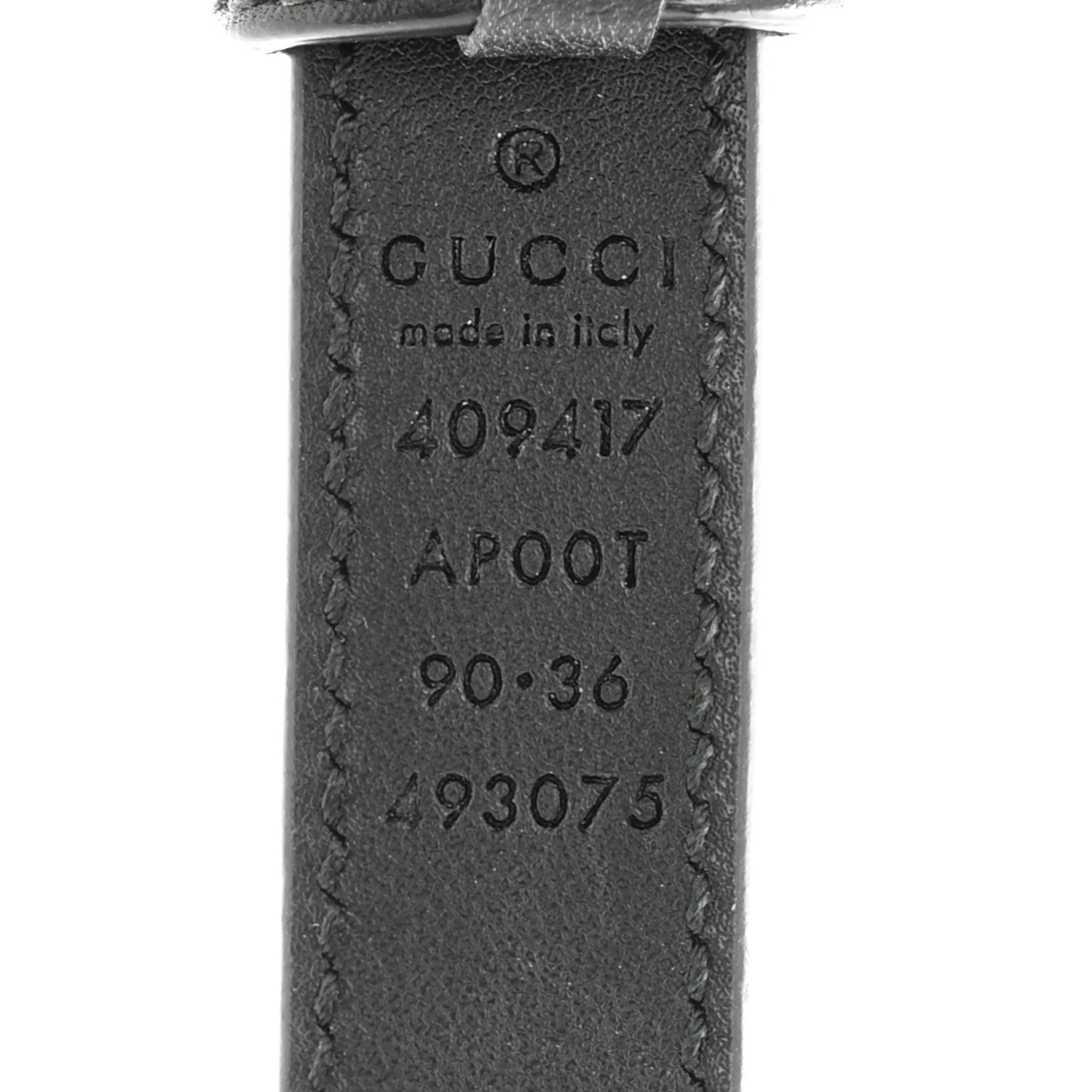 Gucci Calfskin Double G 20mm Belt 90 36 Black 5 of 6