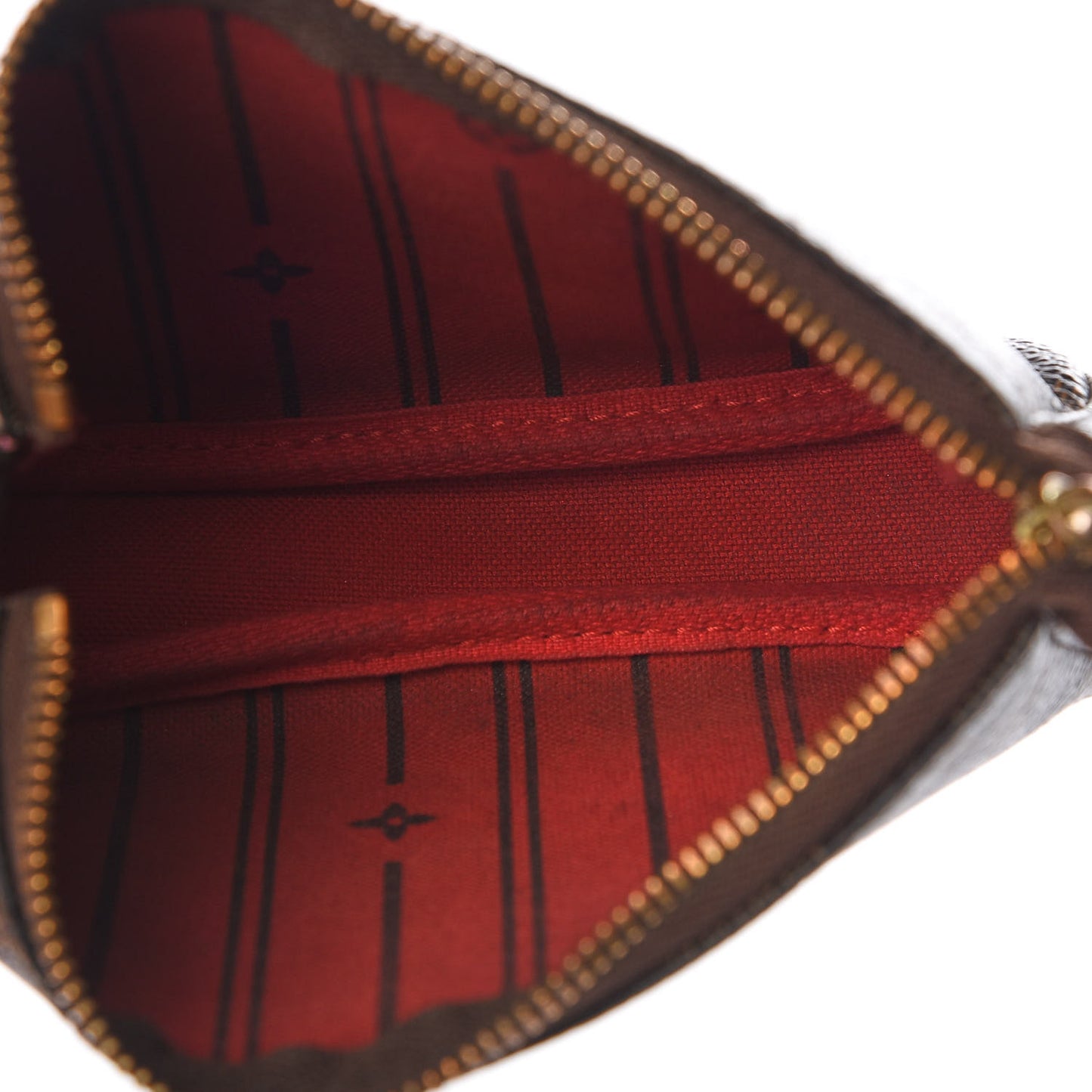 Damier Ebene Complice Trunks and Bags Mini Pochette Accessories Red